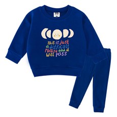 KIDSCREW 兒童月亮花朵上下衣套裝