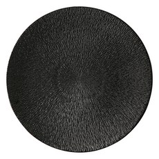 J Table 圓形陶瓷高腳擺盤, 1個, 黑色