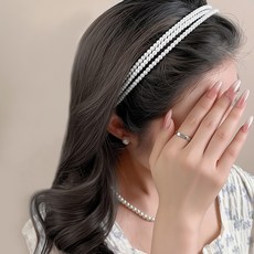 페이퍼먼츠 쓰리라인 진주 헤어밴드 23285