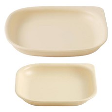 TACKAON 兒童方形ECOZEN日常餐盤 S + L 套組, 1套, 黃色(S), 黃色(L)