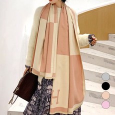 아뗄릭 에이치로고 투톤 숄 머플러 14680