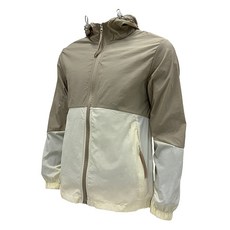 플레이즈 남성용 하이넥 스트링 후드 배색 윈드 브레이커 바람막이 점퍼