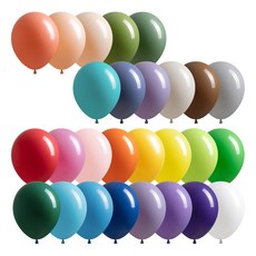 Joy Balloon 氣球 2種 x 100入組 30cm, 藝術家混色, 彩虹混色, 1套