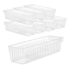 HelloKitchen 多功能收納整理冰箱托盤 小型, 透明, 8個