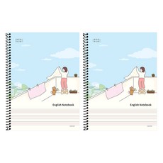 핑크풋 3000 보리야 누나야 영어노트, 4 스카이블루, 2개