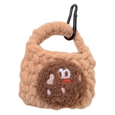 뜨개가방 쿠키 키링, 브라운, 1개