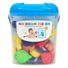 沐浴水槍玩具25件組, 混合顏色, 1套