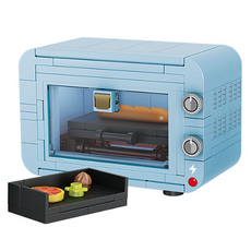 迷你3D拼圖家電積木 電烤箱, 100件, 混合色, 1個