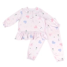 Maykids 幼童/青少年 女童 可愛駱駝 蜜桃絨 發熱 睡衣 上下套裝