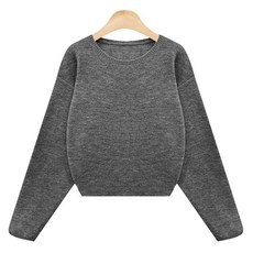 女款寬鬆版型羊毛混色基本款 Tiverse 圓領針織衫