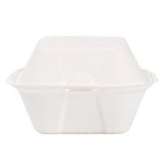 漢堡紙漿食品容器迷你白色 B-003, 1個, 50入