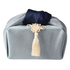 인디케이 전통 양면 보자기 중, 청색빛, 1개