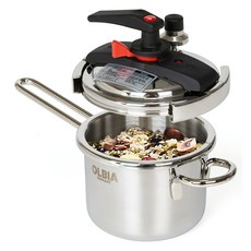 O'lbia 迷你IH充電壓力電鍋直通型, 1個, 混色, 1L