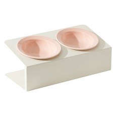 PASTEL PET 寵物陶瓷雙碗架, 1個, 粉紅色