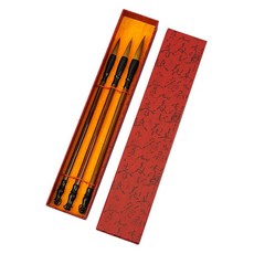 MaDaKkuMi 練習用狼毫毛筆書法筆3件組, 大/中/小, 1套