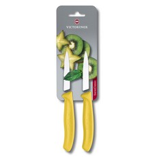 VICTORINOX 瑞士維氏 瑞士經典波浪刃削皮刀 2入組 黃色 6.7636.L118B, 1個