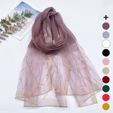 아뗄릭 크로스 진주큐빅 은은 롱 스카프 14681 + 쇼핑백 세트