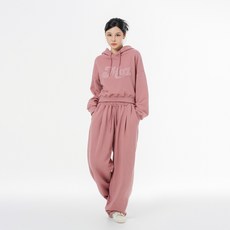 MOZMOZ 女性Curly Logo短版連帽運動上下身套裝