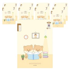 PENPIA 1000 小學裝訂筆記本 6格國語, D棕色, 10個