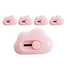 La Boum 可愛迷你雲朵文具美工刀, 5個, 粉紅色