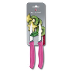VICTORINOX 瑞士維氏 瑞士經典波浪刀片過渡削皮刀 2 件套, 1個, 粉紅色