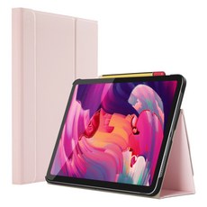 랩씨 태블릿 스마트커버 펜슬 수납 슬림핏 케이스, 핑크 샌드, 1개