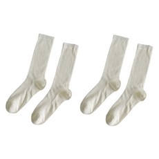 핫데이썸 골프 중목양말 2족 세트, 화이트, 1세트