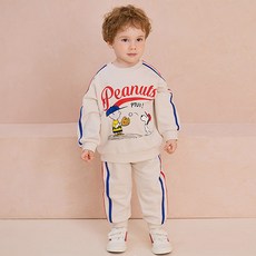 milkmile 兒童 Peanuts 史努比線條配色上下套裝
