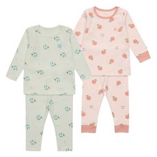 타티네쇼콜라 아동용 긴팔 패턴 내의 선물 2종 세트