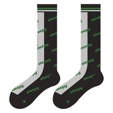 Hotdaysome 簡約日常及膝高爾夫襪, 1個, 黑色