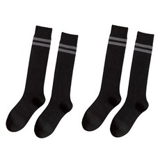 Hotdaysome 高爾夫及膝襪 2件組, 黑灰色, 1套