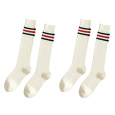 Hotdaysome 厚款高爾夫及膝襪 2雙組, 白色, 1套