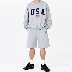 OETA USA 雙層優質棉質寬鬆版大學T + 寬版短褲套組
