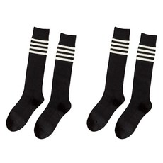 Hotdaysome 厚款高爾夫及膝襪 2雙組, 黑白色, 1套