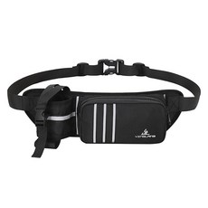 월드크린 솔리드 스포츠 러닝 힙색, 블랙