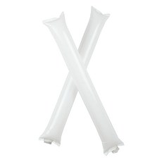 文具談 彩色長條氣球 棒球場加油棒 2入, 100套, 04 白色