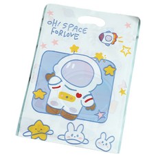 Mandeul Habi 可愛設計夾鏈袋 手提包裝袋 太空飛行, 50個