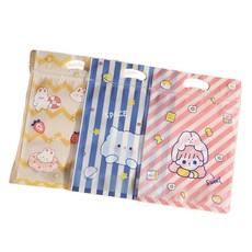 Mandeul Havi 可愛設計手提夾鏈包裝袋 3色3款 隨機出貨, 50個