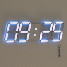 로이레트니 LED벽시계 온도 습도 알람 무선리모컨 인테리어 무타공시계 오리지널 백라이트 확산추가 전선길이 3.3m, 화이트