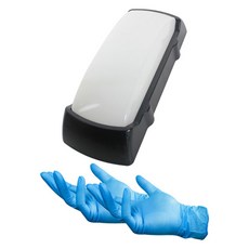 DAYON 室內外兩用 LED 圓形 防水 壁燈 停車場燈 隧道燈 浴室燈 50W KS認證產品 白光 + 丁腈手套 2入組, 黑色