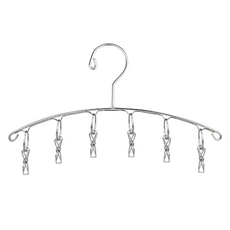 그린리빙 스테인리스 집게 양말건조대, 실버