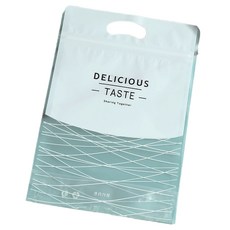 만들하비 귀여운 디자인 지퍼백 손잡이 포장 봉투 딜리셔스, 100개