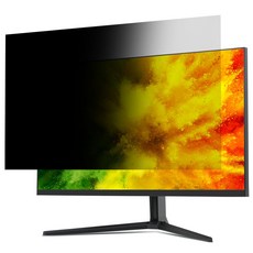 지클릭커 휴 쉴드 PET 부착식 정보보호 모니터 보안필름 598mm, 1개, 화이트