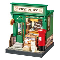 Rolife DIY迷你世紀郵局立體拼圖, 54件, DS037, 1個
