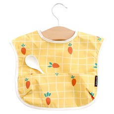 babyclo 嬰兒印花防水圍兜, 胡蘿蔔(黃色), 1入