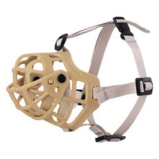 PASTEL PET 寵物用堅固可調節嘴套 XL, 米色, 1個