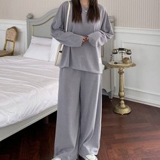 린다샵 젠슨드 라운드넥 해피 패치 티셔츠 + 팬츠 세트 cpset3573k48