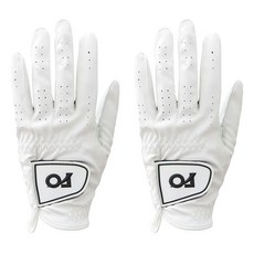 Robroco 合成皮防滑高爾夫手套 左手用, 白色, 2個