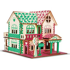 創意3D木屋模型拼圖 Full House, 36件, 混合顏色, 1個