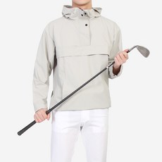 MINEFLOW 男性高爾夫BL拉鍊套頭風衣外套
